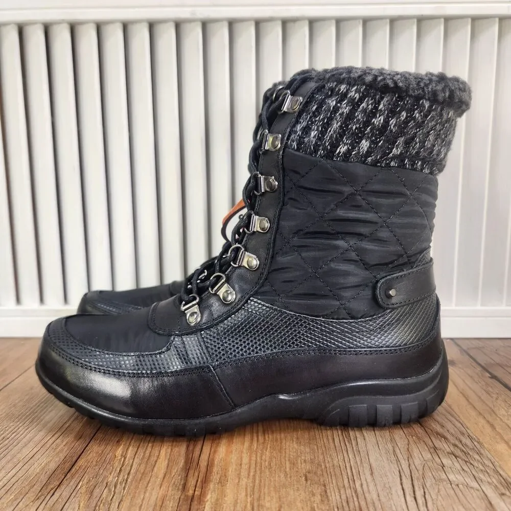 Propet Delaney Frost Womens Sz 6.5 M Black Leather Winter Outdoor Boots WFV032S